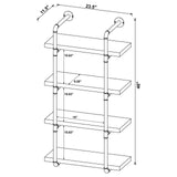 Elmcrest 24-Inch Wall Shelf Black And Grey Driftwood - Ella Furniture
