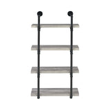 Elmcrest 24-Inch Wall Shelf Black And Grey Driftwood - Ella Furniture