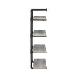 Elmcrest 24-Inch Wall Shelf Black And Grey Driftwood - Ella Furniture