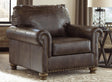 Nicorvo Coffee Faux Leather Chair - Ella Furniture