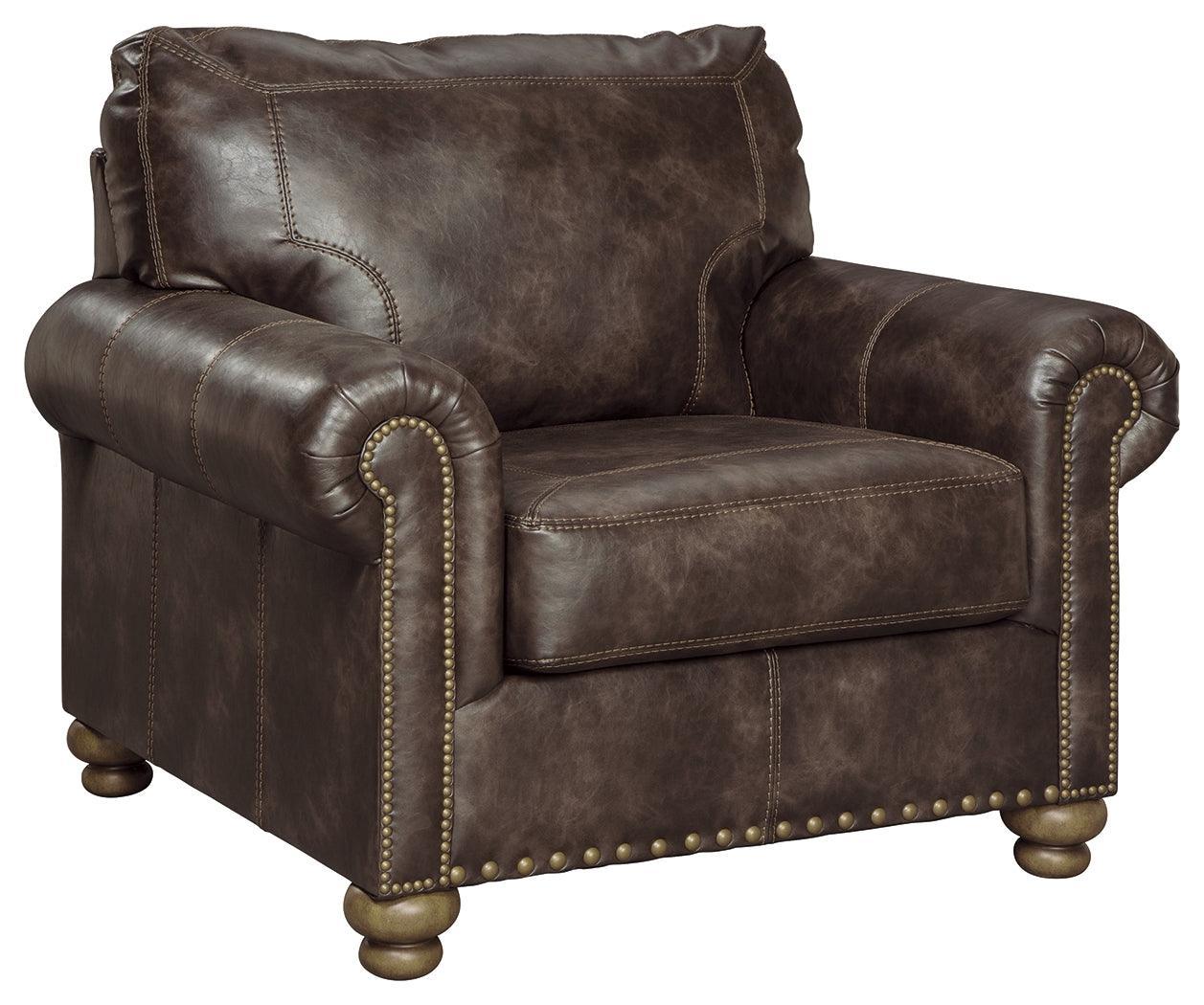 Nicorvo Coffee Faux Leather Chair - Ella Furniture