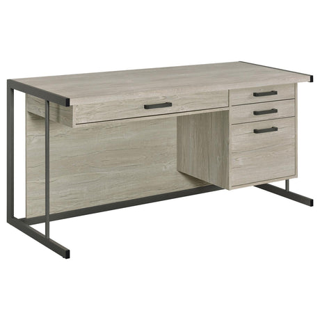 Loomis Natural Driftwood Office Desk - Ella Furniture