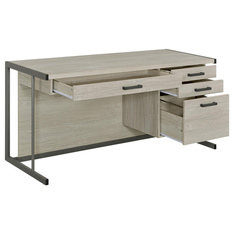 Loomis Natural Driftwood Office Desk - Ella Furniture