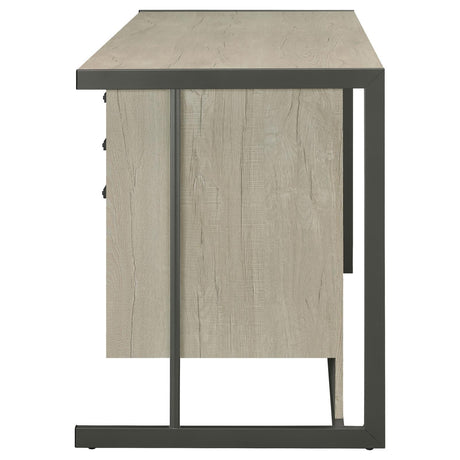 Loomis Natural Driftwood Office Desk - Ella Furniture