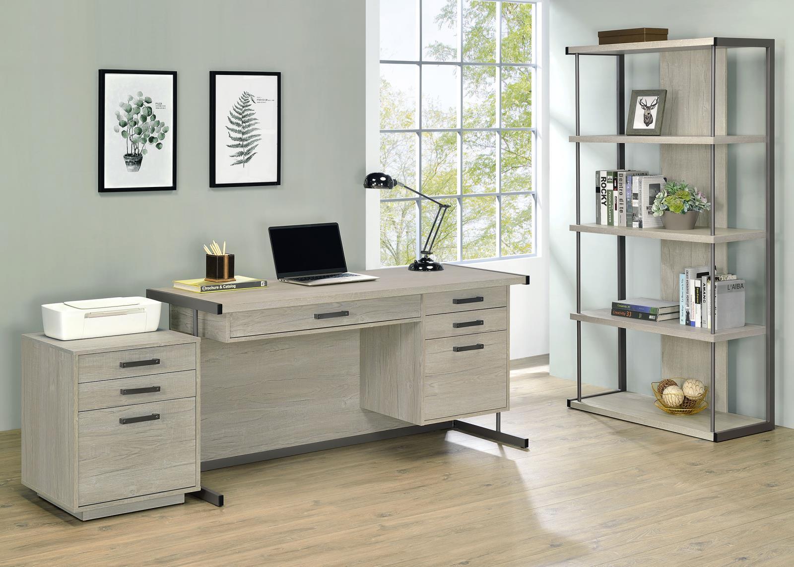 Loomis Natural Driftwood File Cabinet - Ella Furniture