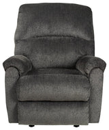 Ballinasloe Smoke Chenille Recliner - Ella Furniture