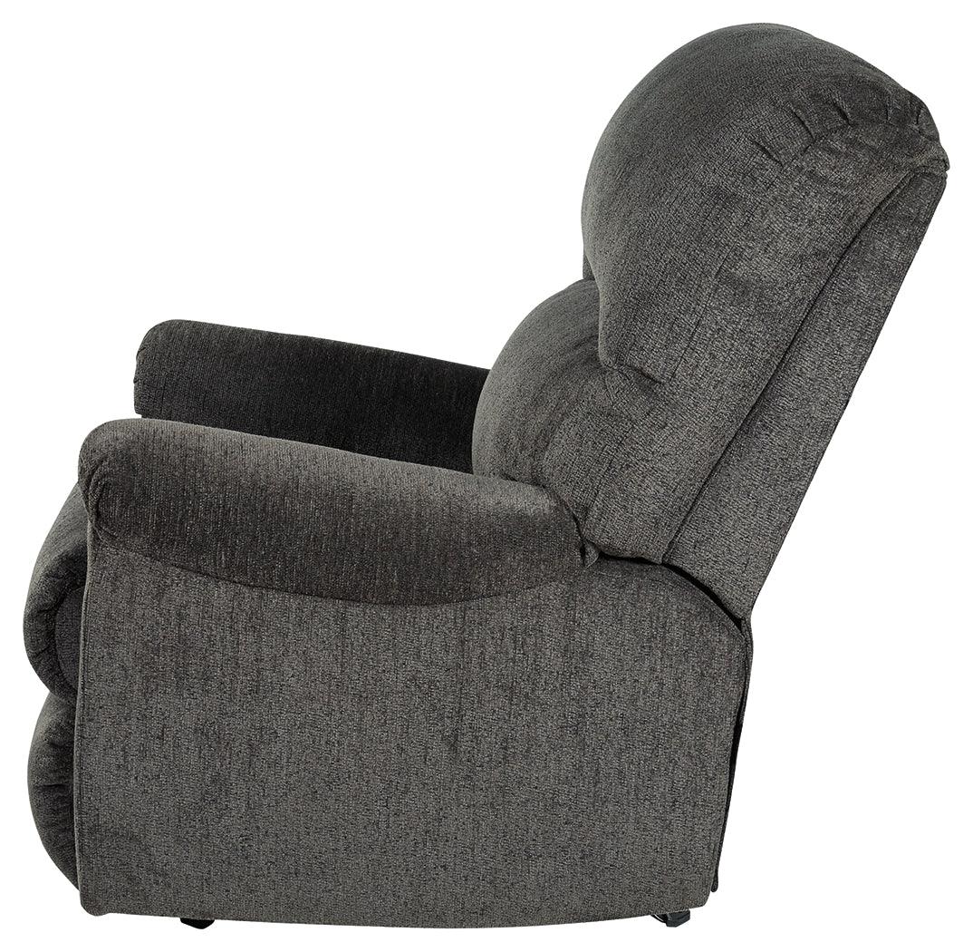 Ballinasloe Smoke Chenille Recliner - Ella Furniture