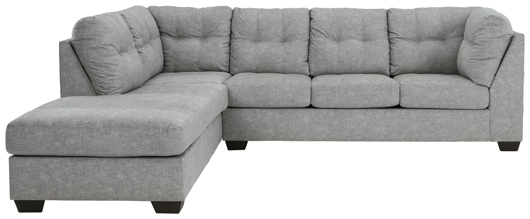 Falkirk Steel 2-Piece Sectional With Ottoman - Ella Furniture