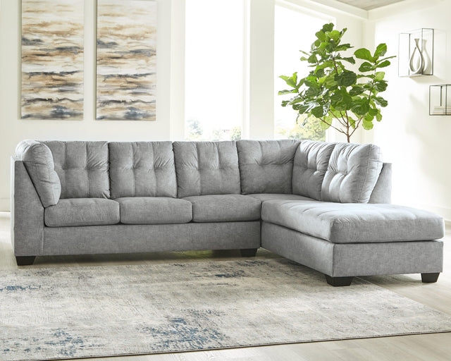 Falkirk Steel 2-Piece Sectional With Chaise - Ella Furniture