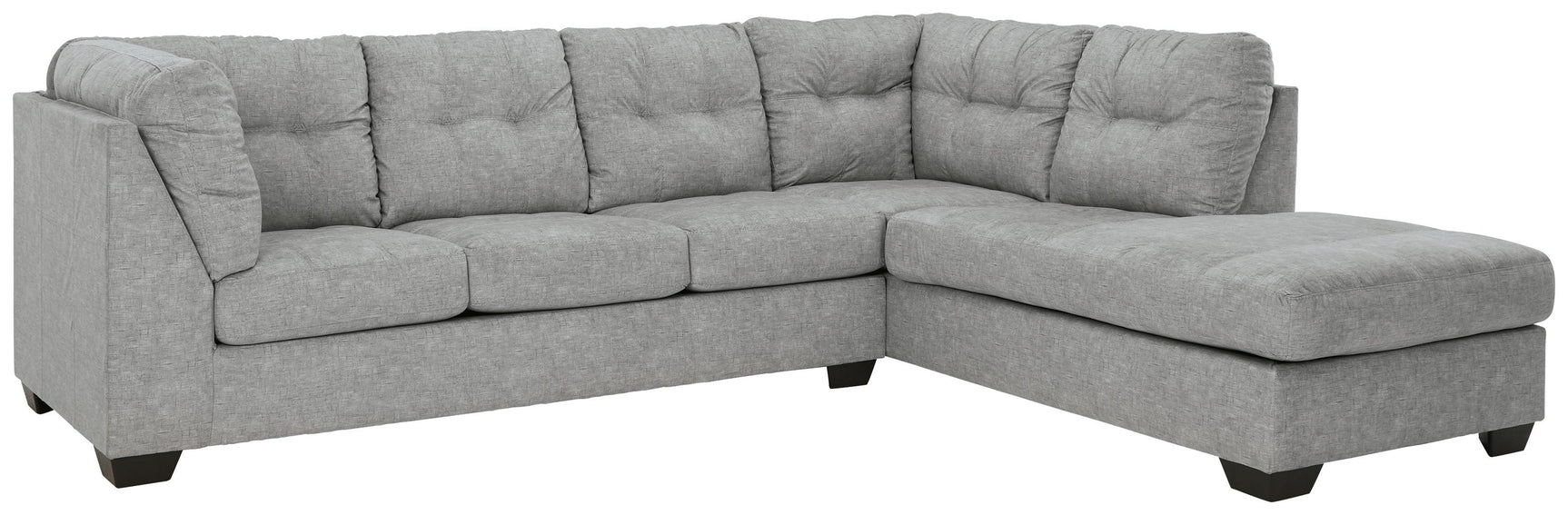 Falkirk Steel 2-Piece Sectional With Chaise - Ella Furniture