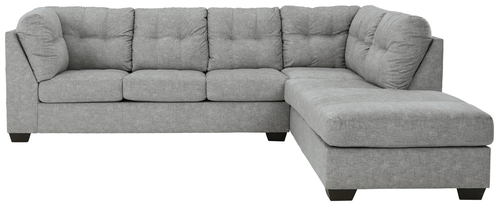 Falkirk Steel 2-Piece Sectional With Chaise - Ella Furniture