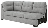 Falkirk Steel 2-Piece Sectional With Ottoman - Ella Furniture