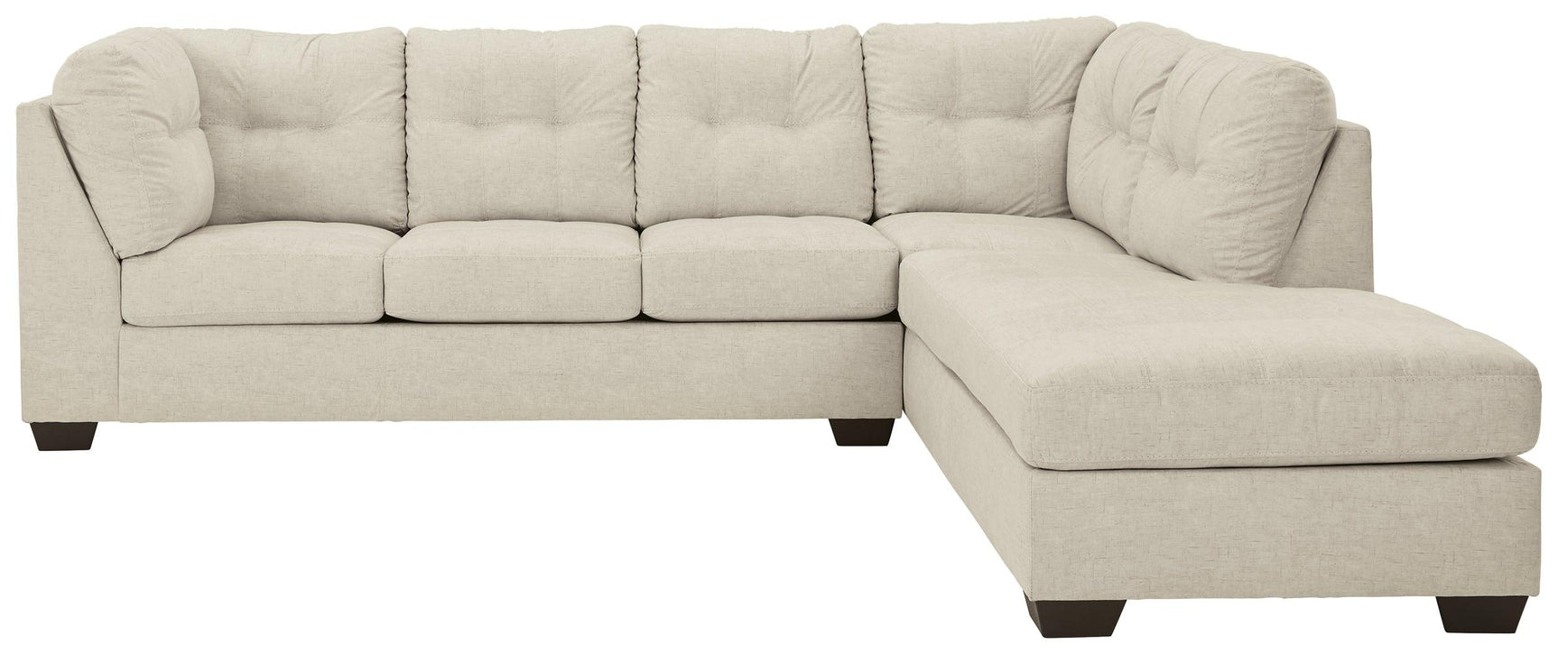 Falkirk Parchment 2-Piece Sectional With Chaise - Ella Furniture