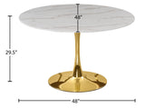 Tulip Gold 48" Dining Table - Ella Furniture