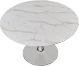 Tulip Silver 48" Dining Table - Ella Furniture