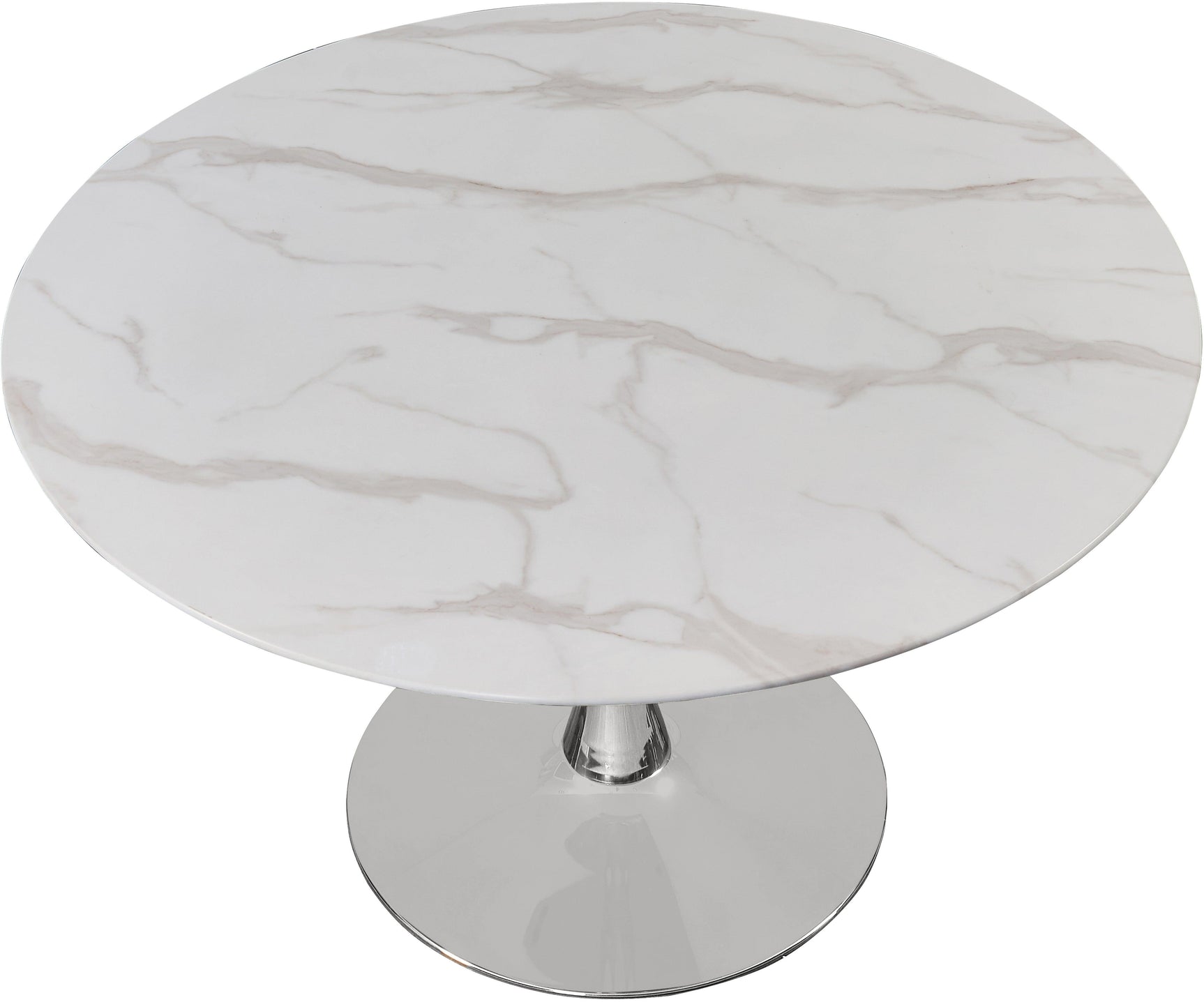 Tulip Silver 48" Dining Table - Ella Furniture