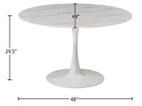Tulip White 48" Dining Table - Ella Furniture