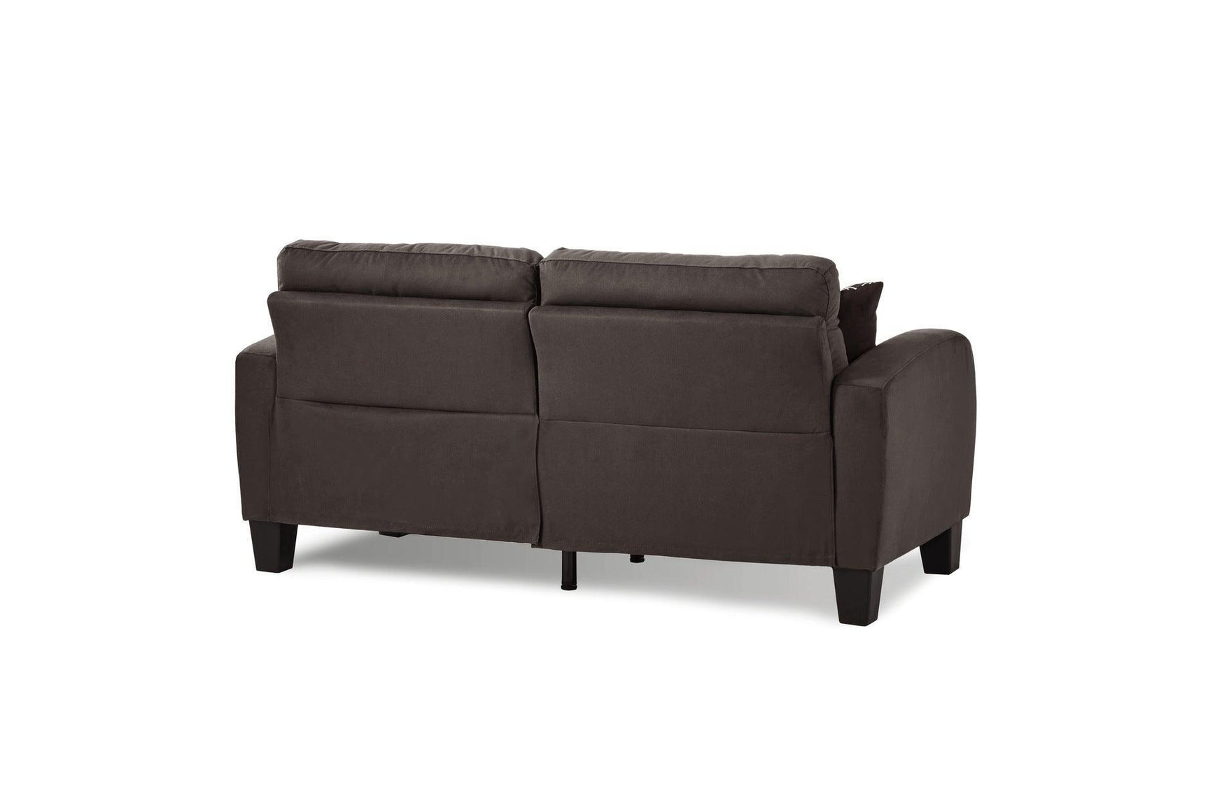 Sinclair Chocolate Solid Wood And Plywood Textured Fabric Upholstery Tufted Sofa And Love Seat - Ella Furniture