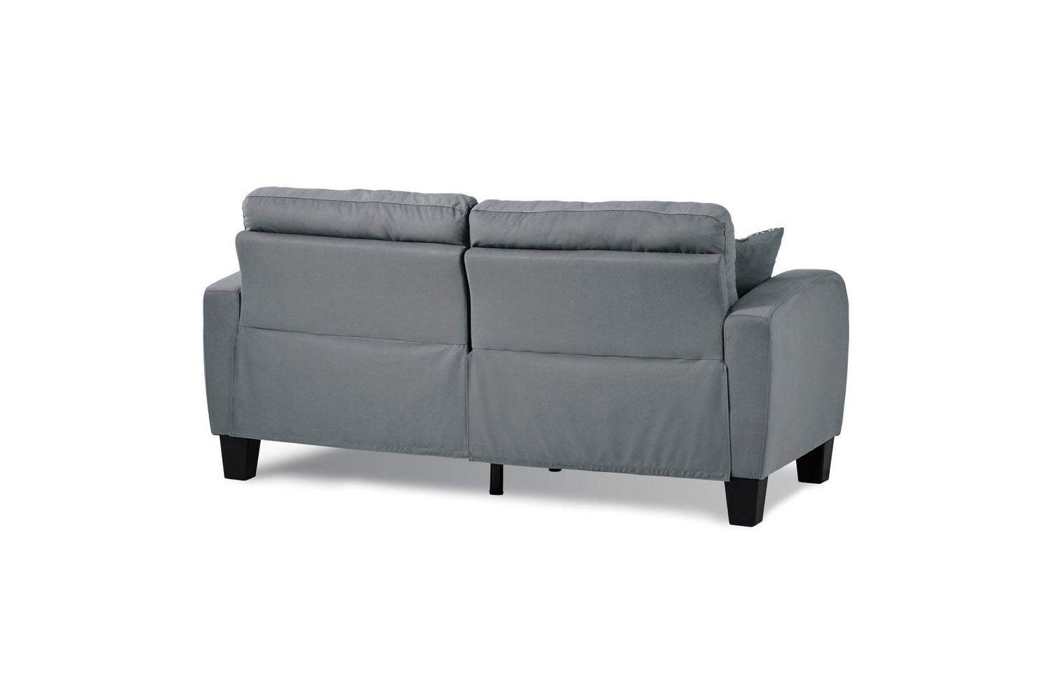 Sinclair Gray Solid Wood And Plywood Textured Fabric Upholstery Tufted Sofa And Love Seat - Ella Furniture