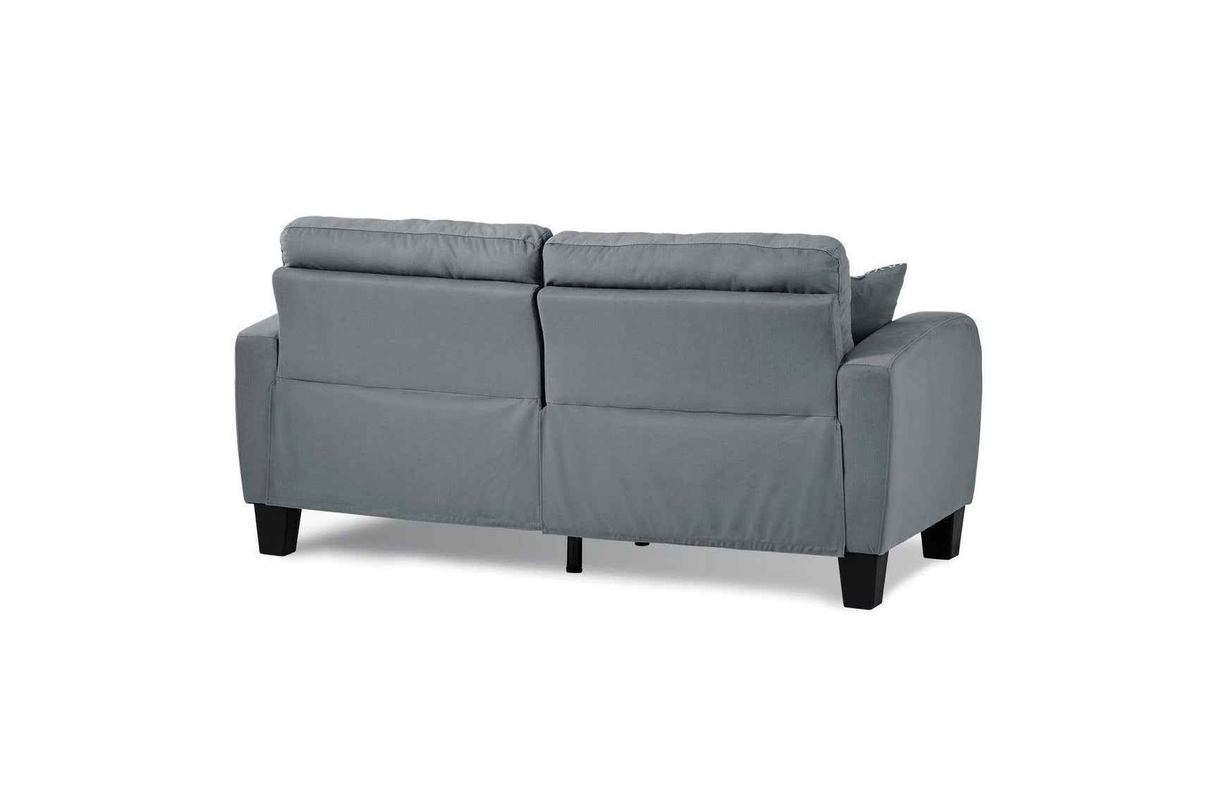 Sinclair Gray Solid Wood And Plywood Textured Fabric Upholstery Tufted Sofa And Love Seat - Ella Furniture