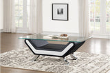 Veloce Black And White Modern Contemporary Faux Leather Upholstered Tufted 2Pc Set: Sofa, Love - Ella Furniture