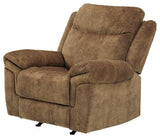 Huddle-up Nutmeg Microfiber Recliner - Ella Furniture