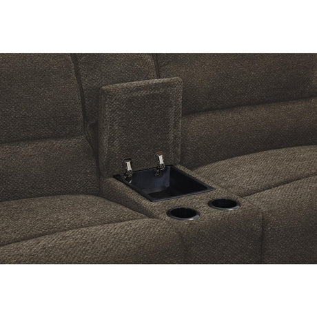 Shreveport Brown Solid Wood And Plywood Fabric Upholstered 6-Piece Modular Reclining Sectional - Ella Furniture