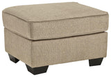 Ardmead Putty Chenille Ottoman - Ella Furniture