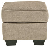 Ardmead Putty Chenille Ottoman - Ella Furniture