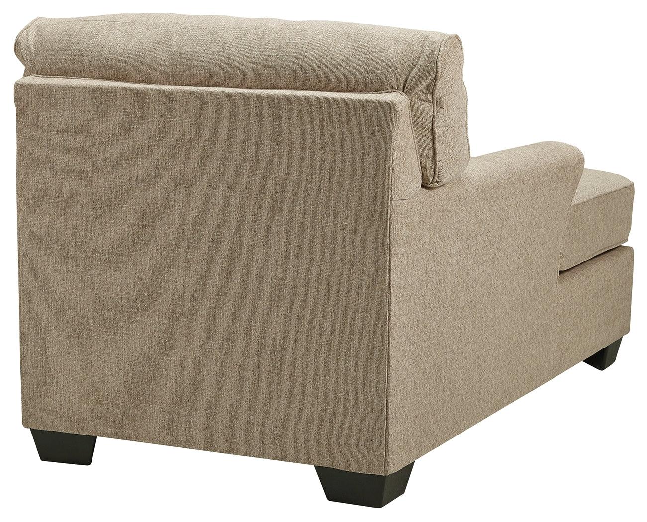 Ardmead Putty Chenille Chaise - Ella Furniture