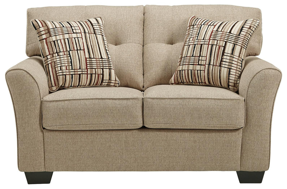 Ardmead Putty Chenille Loveseat - Ella Furniture