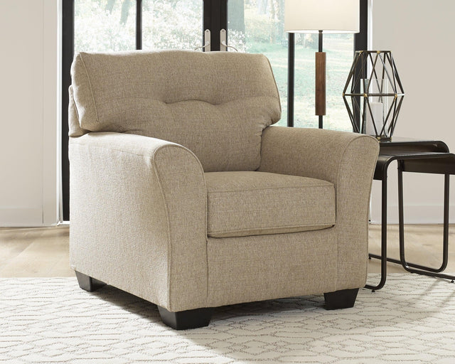 Ardmead Putty Chenille Chair - Ella Furniture