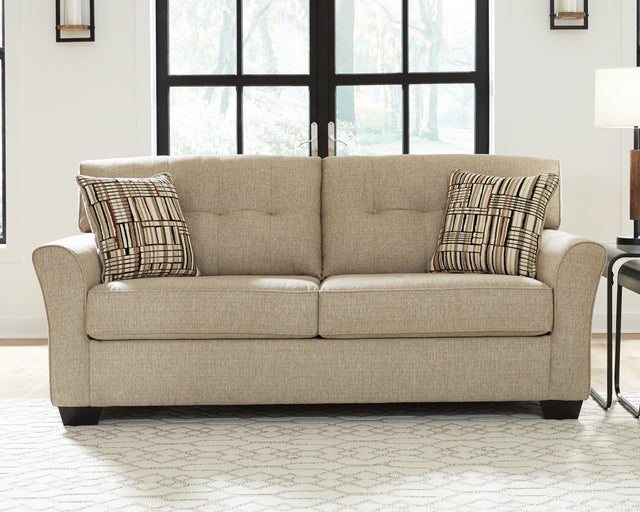 Ardmead Putty Chenille Sofa - Ella Furniture