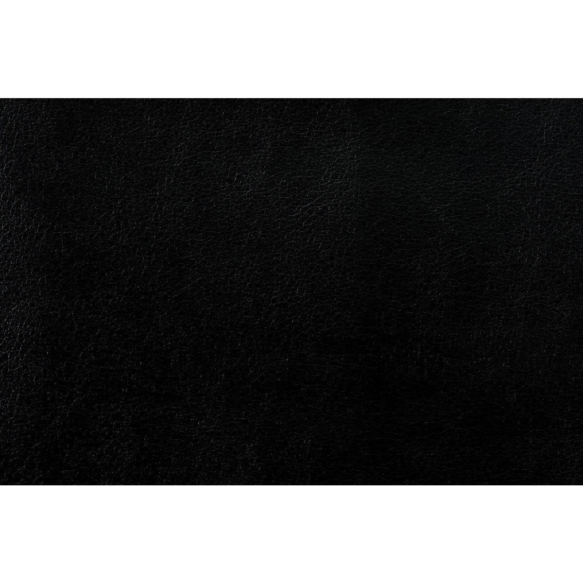 Barrington Black Contemporary Solid Wood And Plywood Faux Leather Upholstered Tufted Ottoman - Ella Furniture