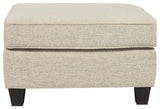 Abinger Smoke Chenille Ottoman - Ella Furniture