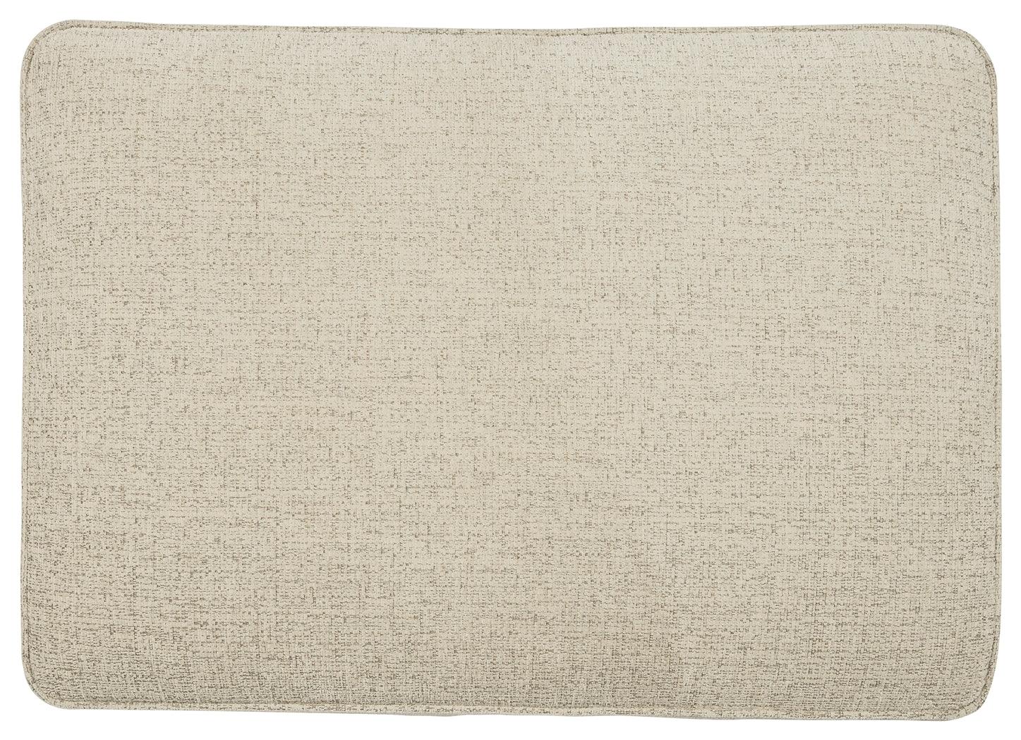 Abinger Natural Chenille Ottoman - Ella Furniture