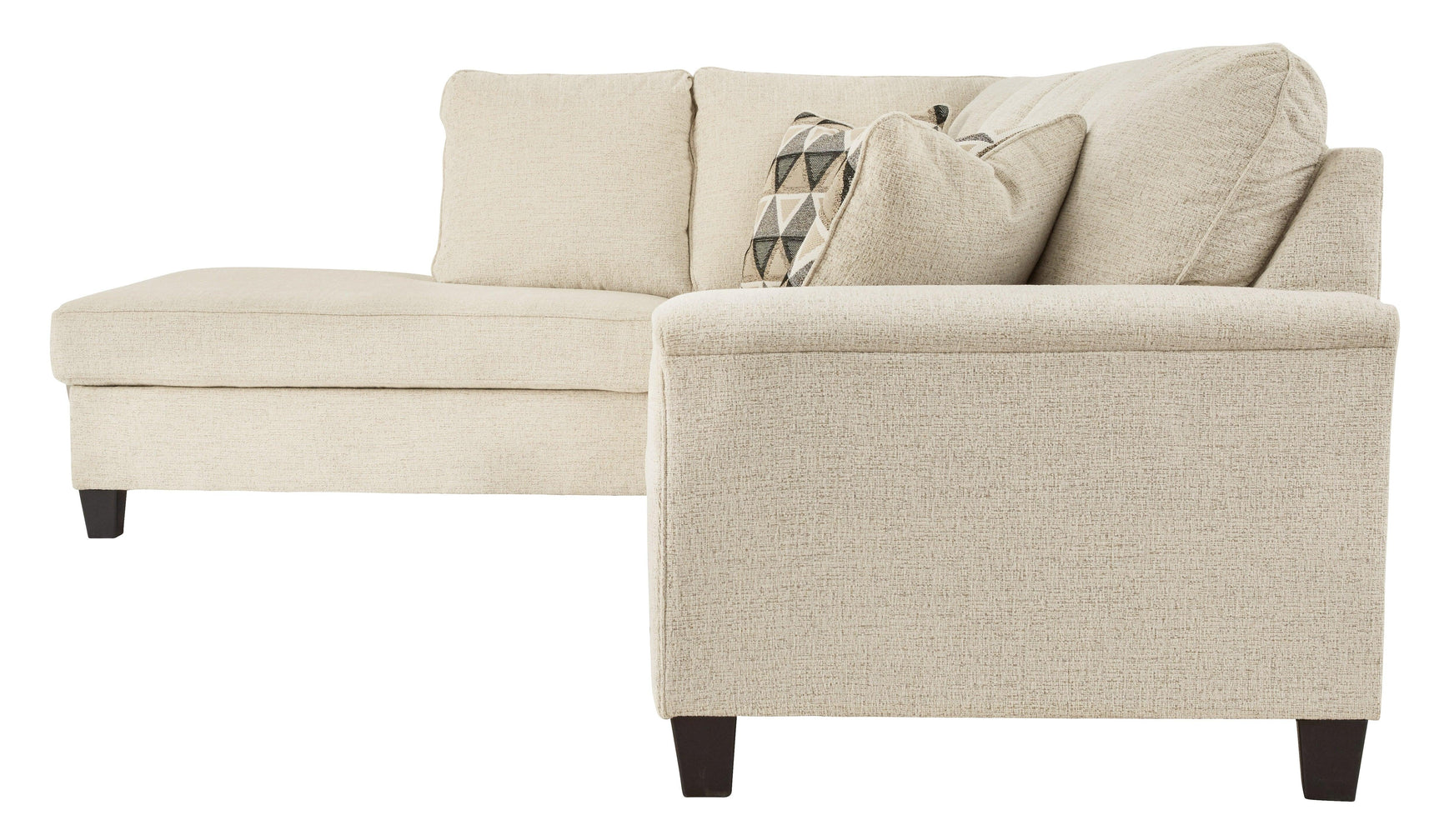 Abinger Natural Chenille 2-Piece Sectional With Chaise - Ella Furniture