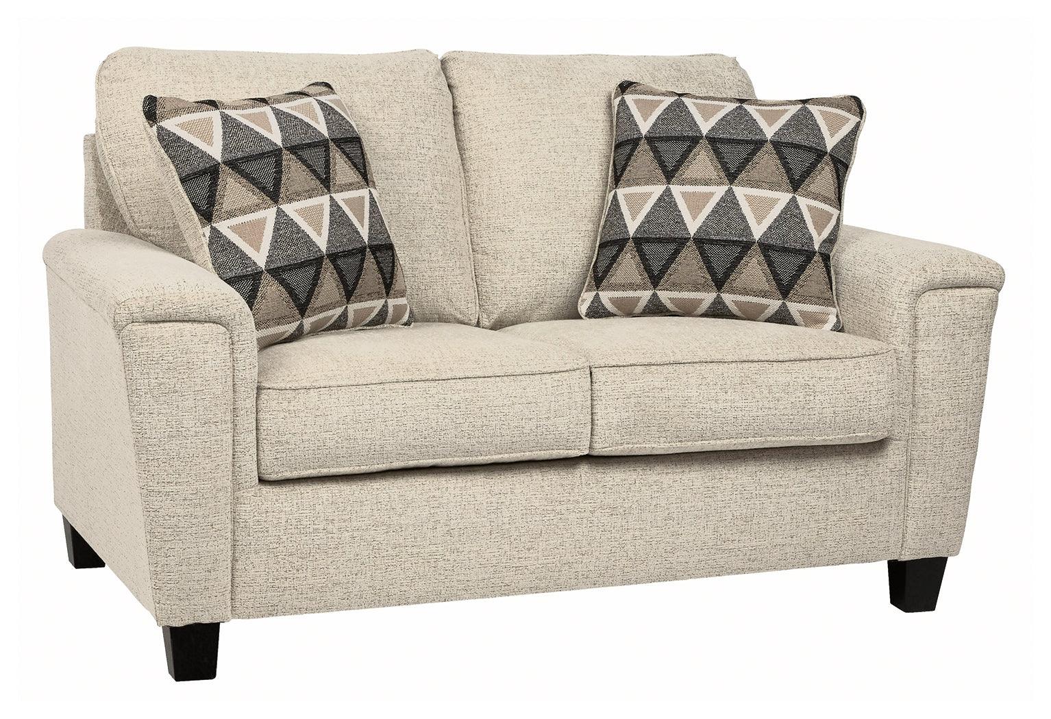 Abinger Natural Chenille Loveseat - Ella Furniture