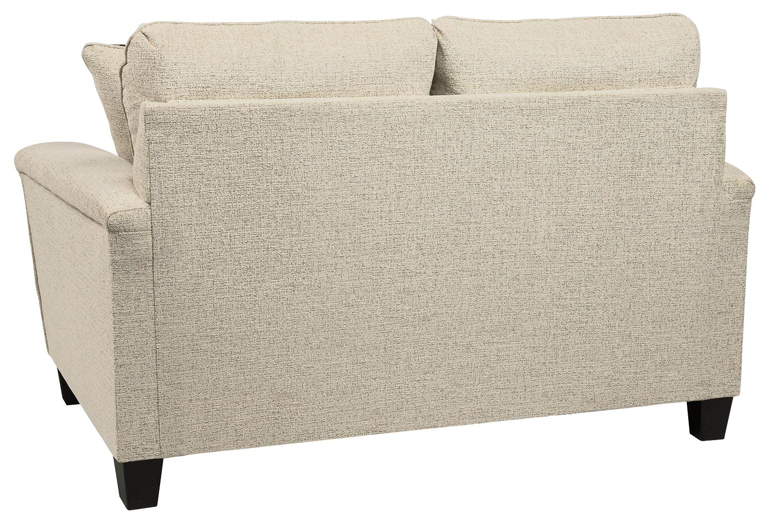 Abinger Natural Chenille Loveseat - Ella Furniture