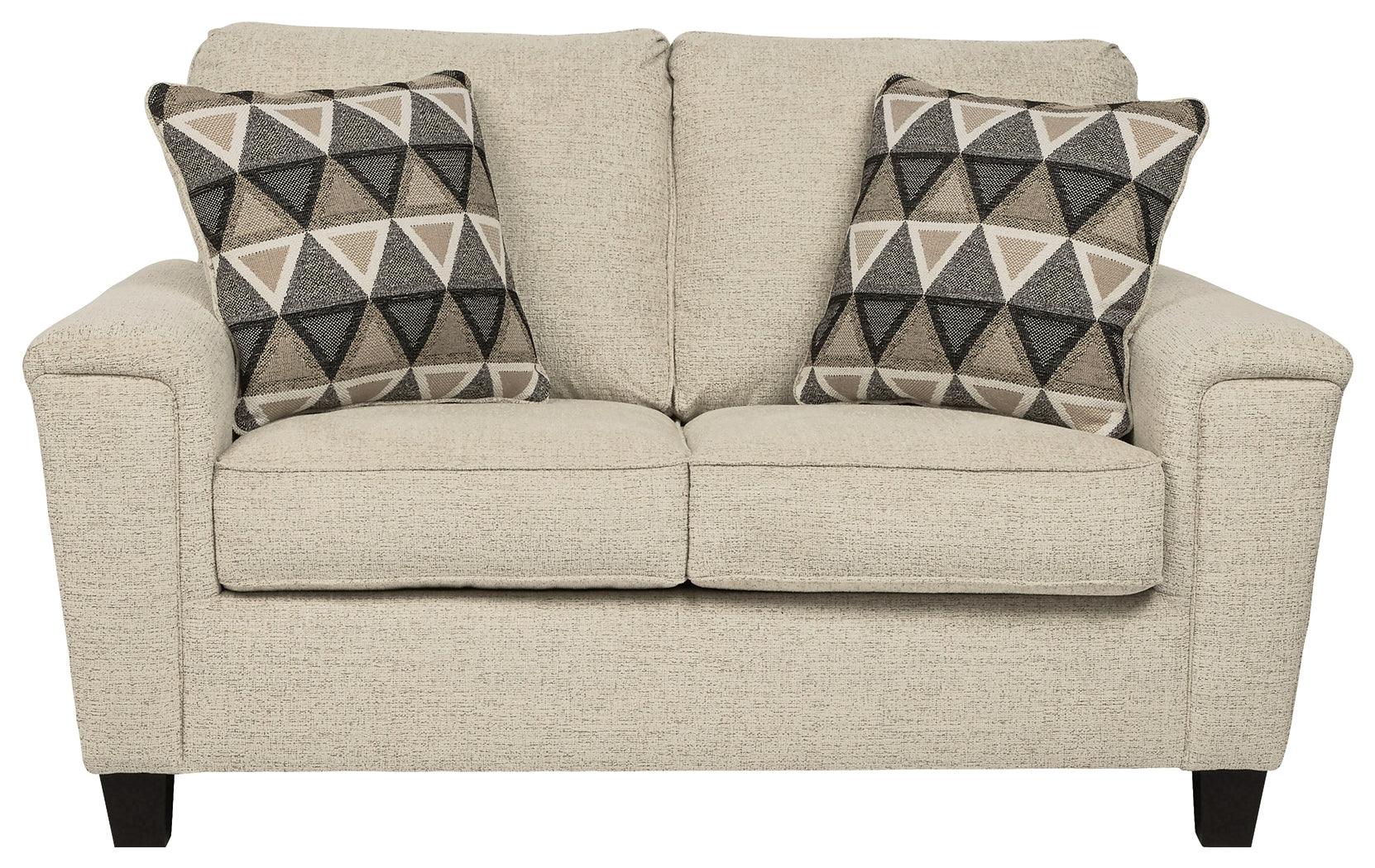 Abinger Natural Chenille Loveseat - Ella Furniture