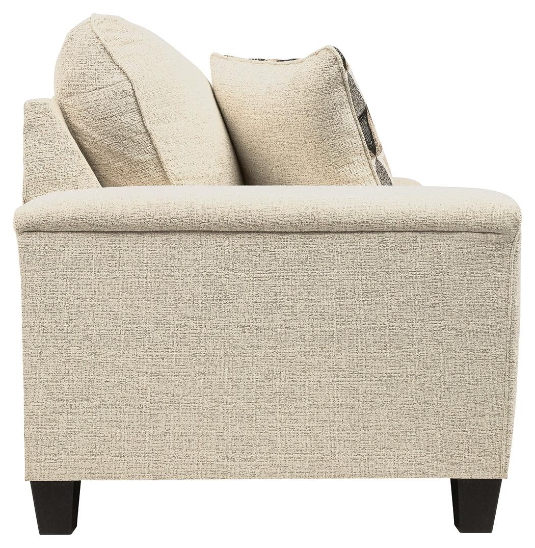 Abinger Natural Chenille Loveseat - Ella Furniture