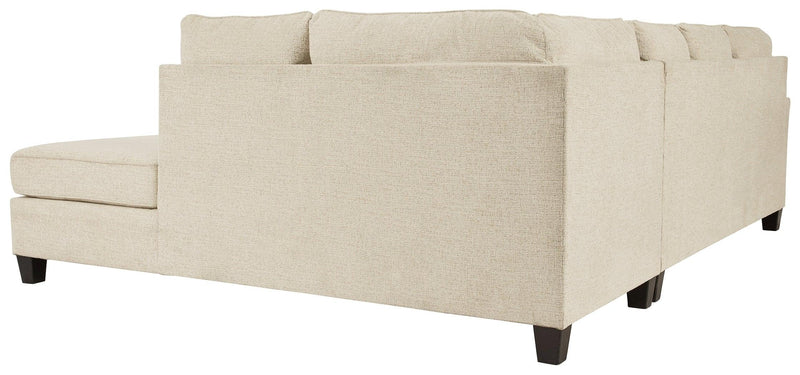 Abinger Natural Chenille 2-Piece Sleeper Sectional With Chaise - Ella Furniture