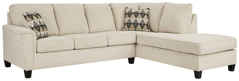 Abinger Natural Chenille 2-Piece Sleeper Sectional With Chaise - Ella Furniture