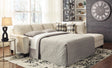 Abinger Natural Chenille 2-Piece Sleeper Sectional With Chaise - Ella Furniture