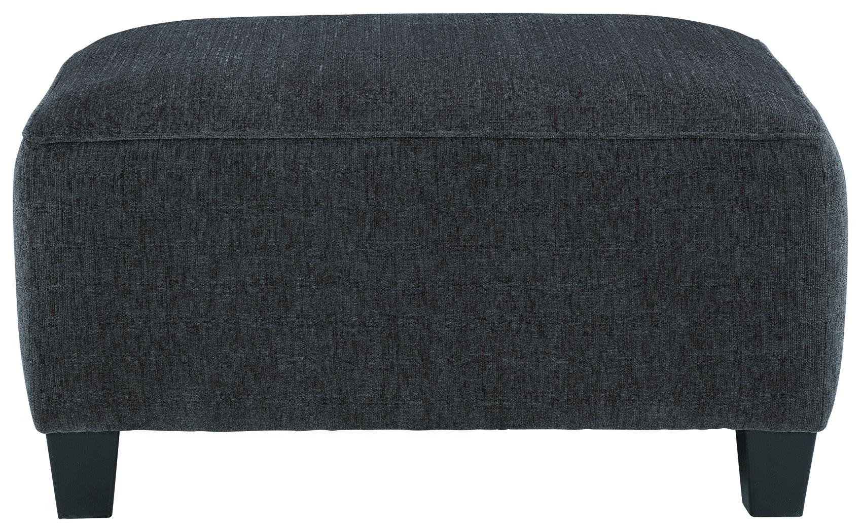 Abinger Smoke Chenille Oversized Accent Ottoman - Ella Furniture