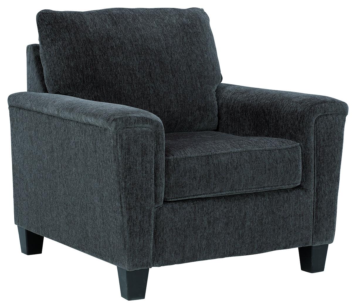 Abinger Smoke Chenille Chair - Ella Furniture