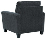 Abinger Smoke Chenille Chair - Ella Furniture