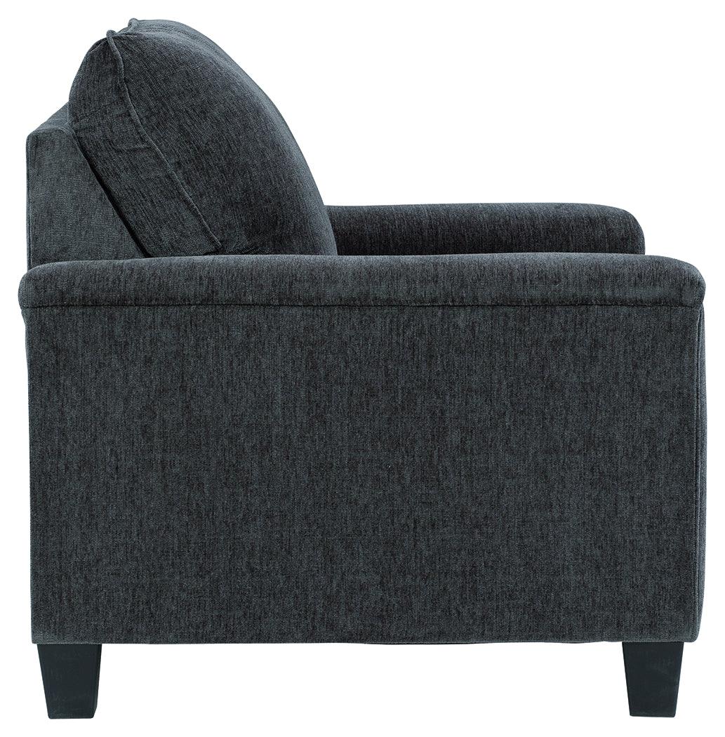 Abinger Smoke Chenille Chair - Ella Furniture