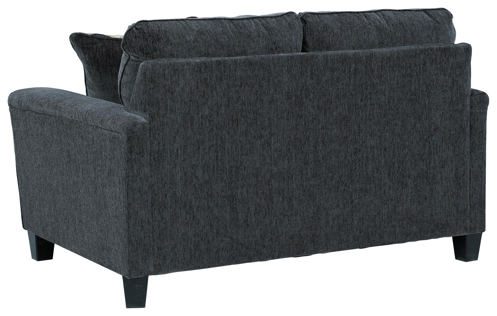 Abinger Smoke Chenille Loveseat - Ella Furniture