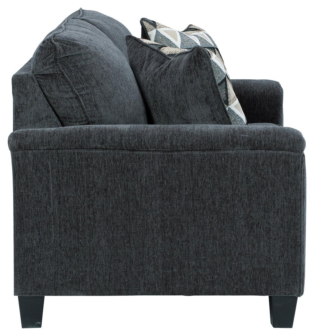 Abinger Smoke Chenille Loveseat - Ella Furniture